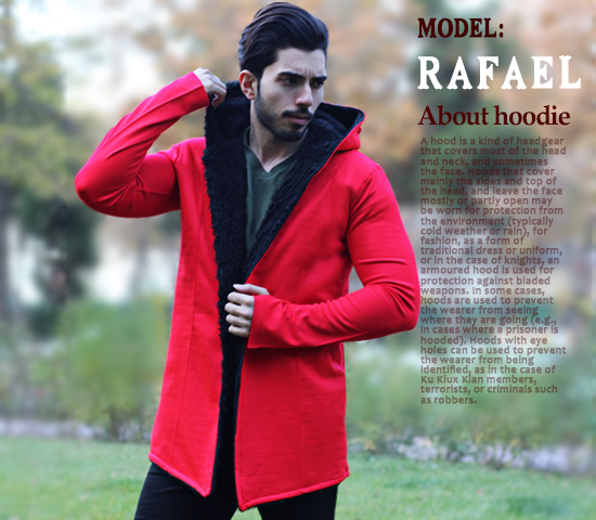 هودی-خزدار-مردانه--مدل--Rafael-(قرمز)