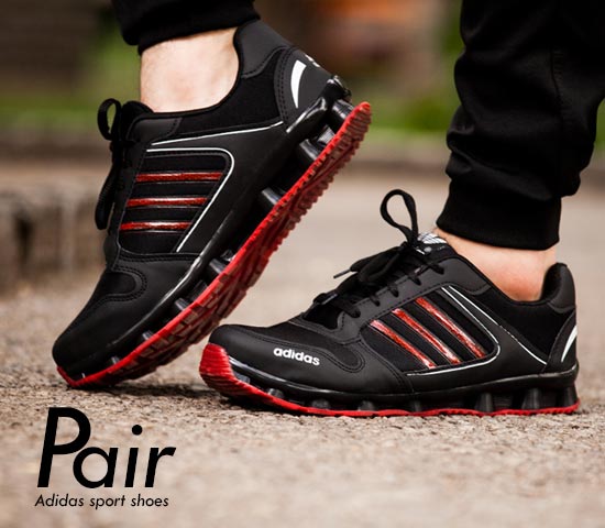 کفش-مردانه-Adidas-مدل-Pair-(مشکی-قرمز)