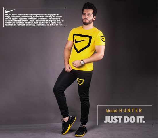 ست-تیشرت-و-شلوار-Nike-مدل-Hunter(زرد)