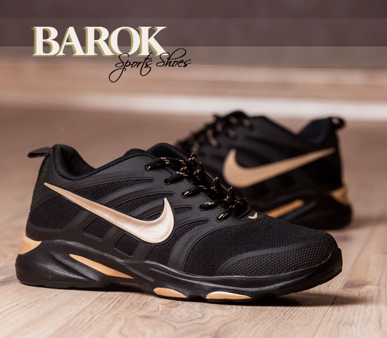 کفش-مردانه-nike-مدل--Barok(طلایی)