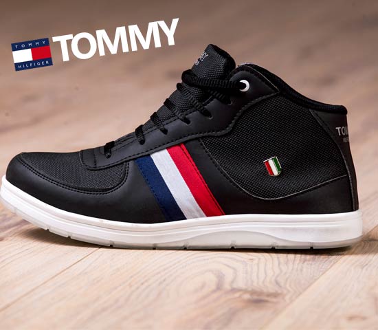 کفش-مردانه-ساق-دار-مدل-(مشکی)-Tommy