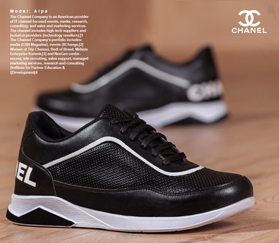 کفش-مردانه-Chanel-مدل-Alpa-(مشکی-سفید)