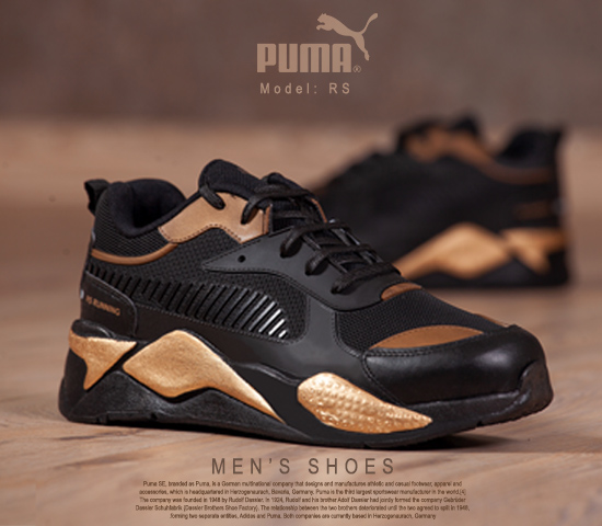 کفش-مردانه-Puma-مدل-Rs(مشکی-طلایی)