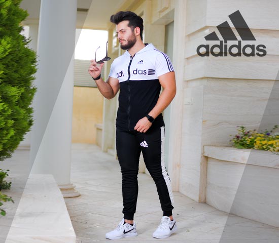 ست-تیشرت-و-شلوار-زیپ-دار-Adidas-مدل-Kaliz-(سفید)