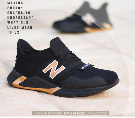 کفش-مردانه-NewBalance-مدل-WinSon-(مشکی.طلایی)