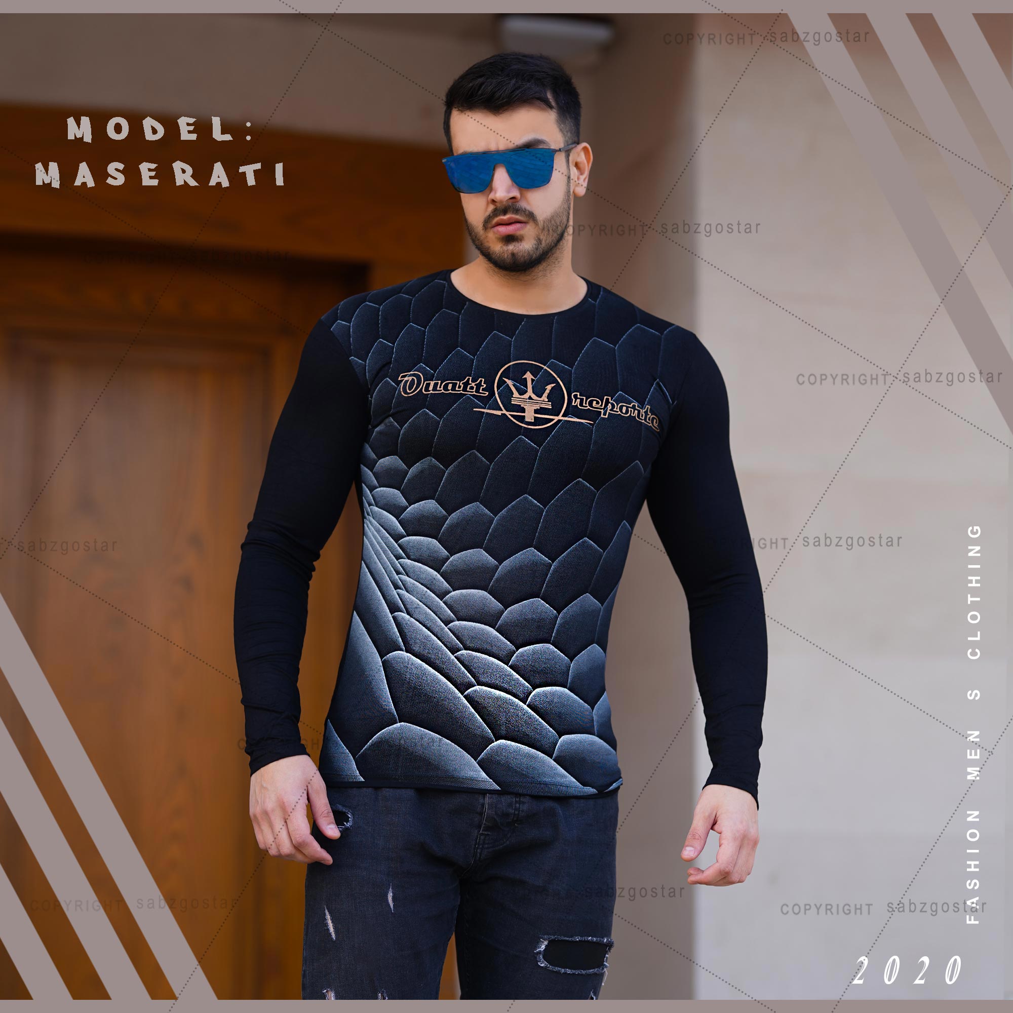 بلوز-مردانه-۳بعدی-Maserati