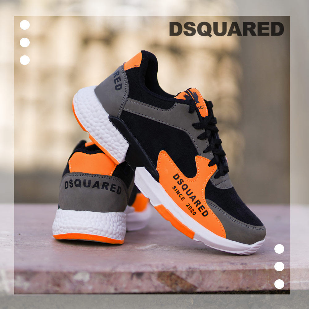 کفش-مردانه-مدل-DSQ(مشکی-نارنجی)