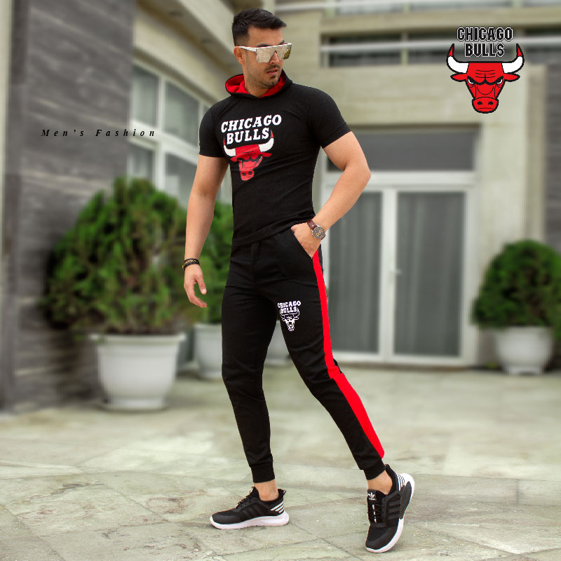 ست-تیشرت-شلوار-کلاهدار-Chicago-Bulls