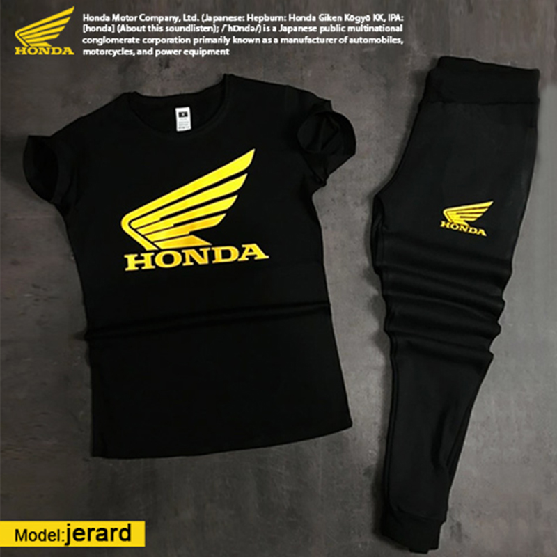 تیشرت-شلوار-مردانه-Honda-مدل-Jerard(زرد)