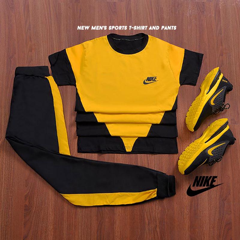 ست-تیشرت-وشلوار-Nike-مدل-Ander-(زرد)