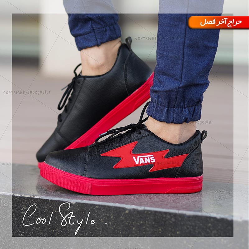 کفش مردانه Vans(مشکی،قرمز)