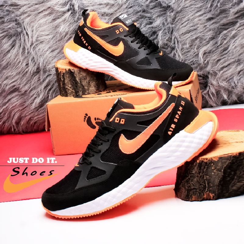 کفش-مردانه-Nike-مدل-Span-(مشکی-نارنجی)
