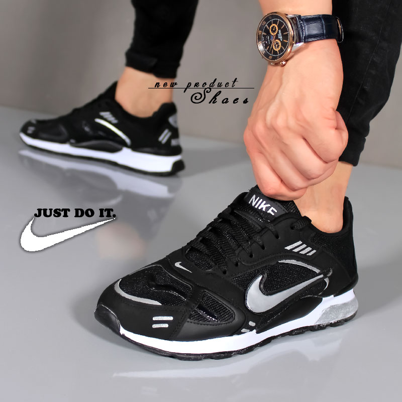 کفش-مردانه-Nike-مدل-Best(-مشکی-نقره-ای)