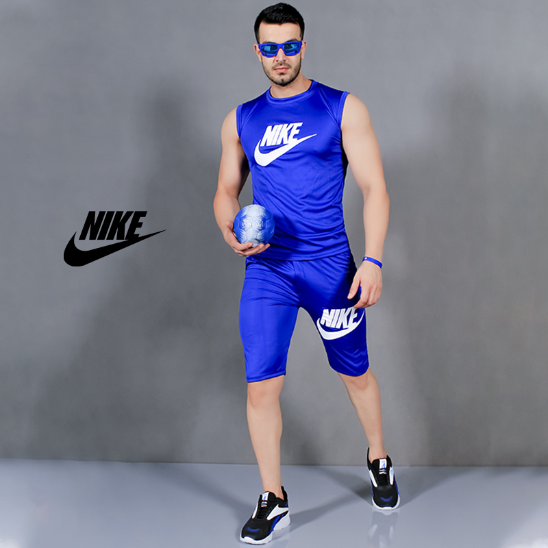 ست-تاپ-و-شلوارک-مردانه-Nike-مدل-Royal-(آبی)