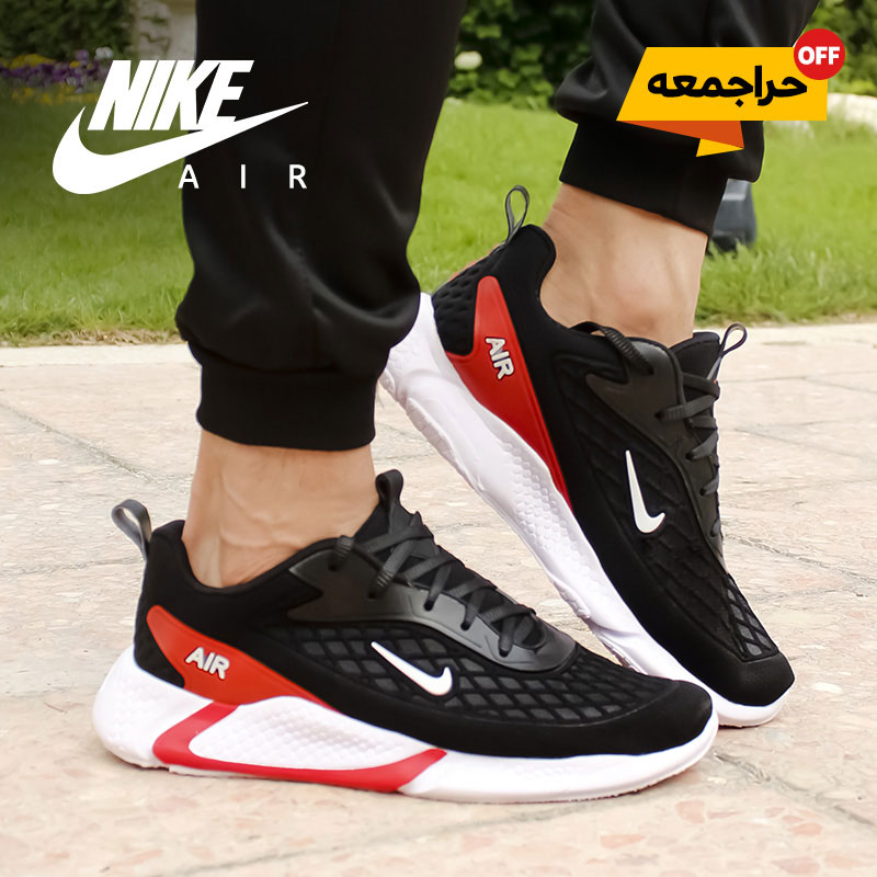 کفش-مردانه-Nike-مدل-Ruppo-(مشکی-قرمز)