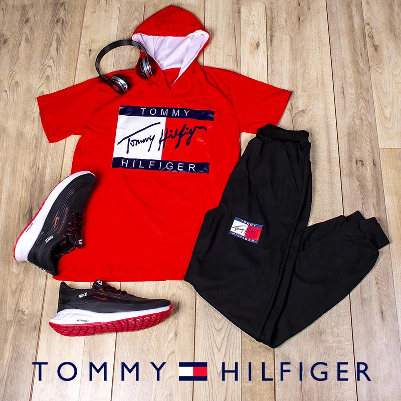 ست-تیشرت-و-شلوار-کلاهدار-tommy-مدل-Hilfiger