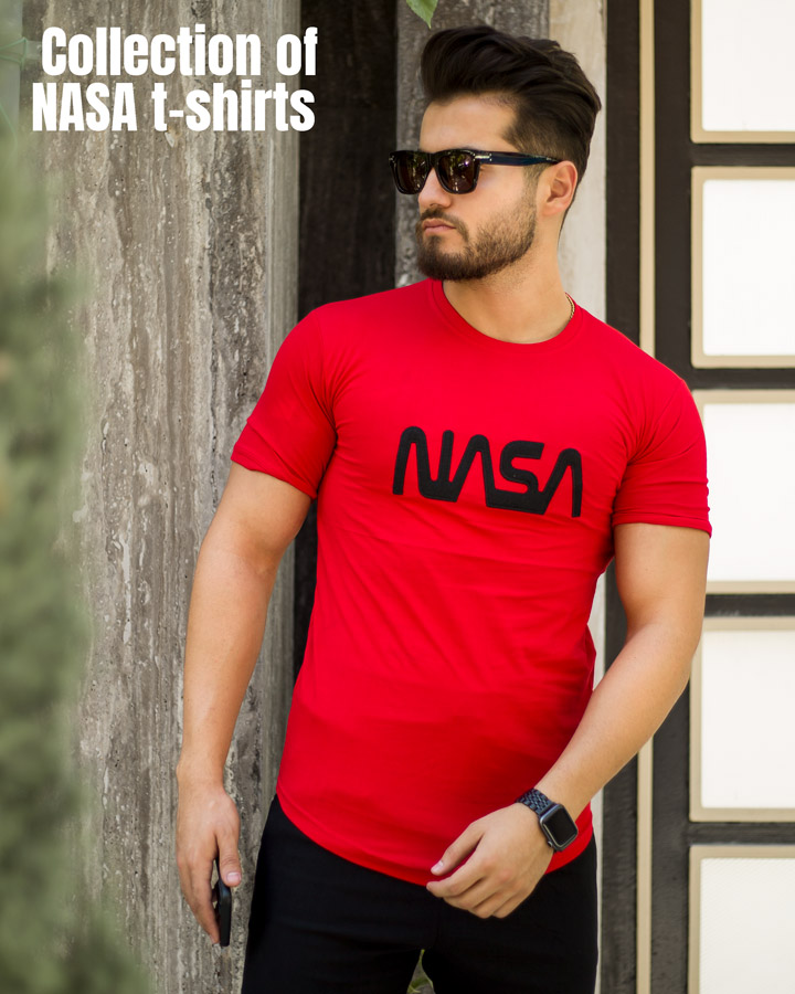 تیشرت-مردانه-مدل-NASA-(قرمز)