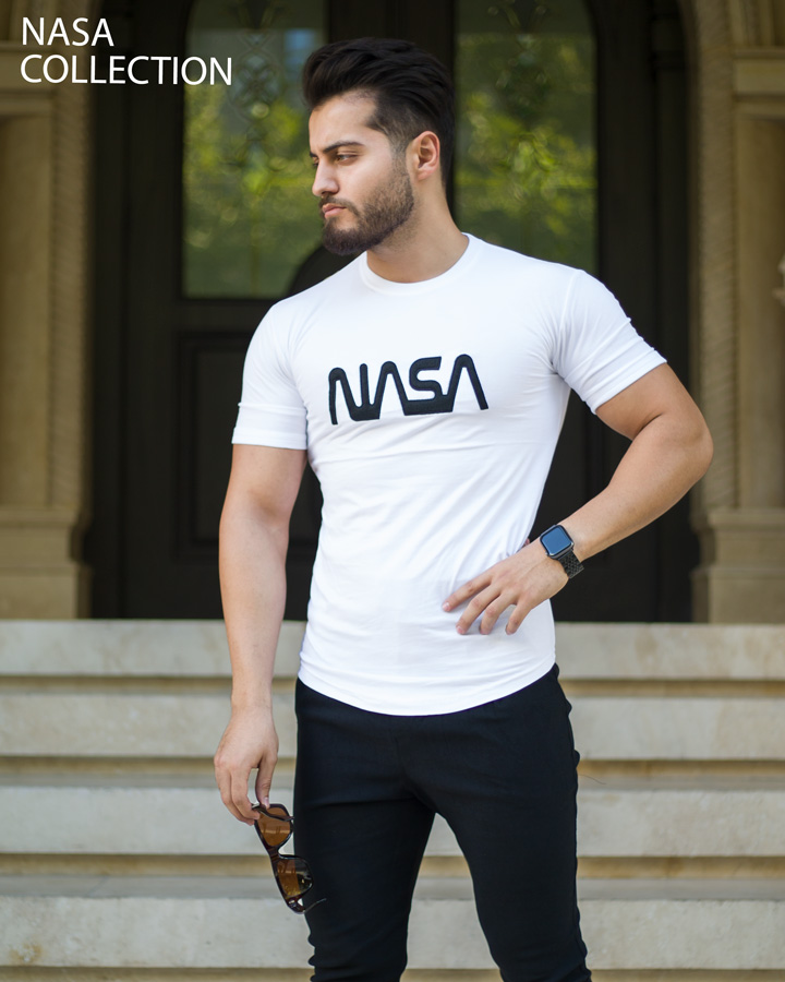 تیشرت-مردانه-مدل-NASA-(سفید)