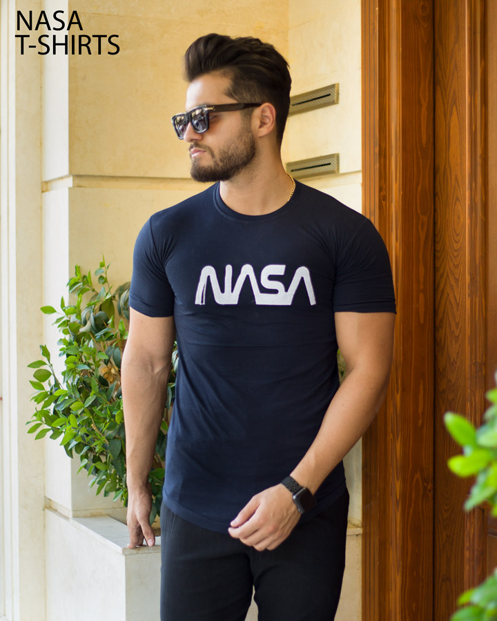تیشرت-مردانه-مدل-NASA-(سورمه-ای)
