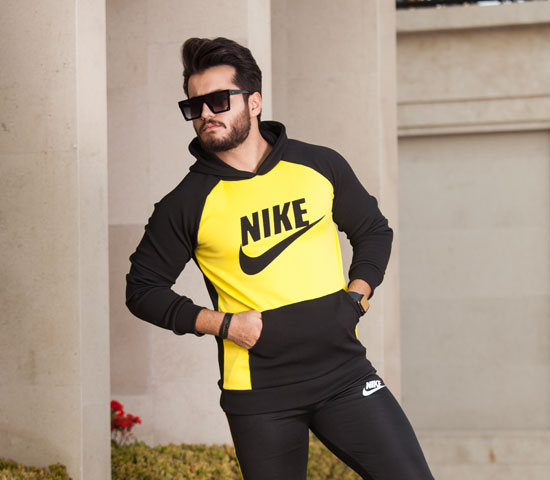 ست سویشرت و شلوار مردانه NIKE مدلBava (زرد)