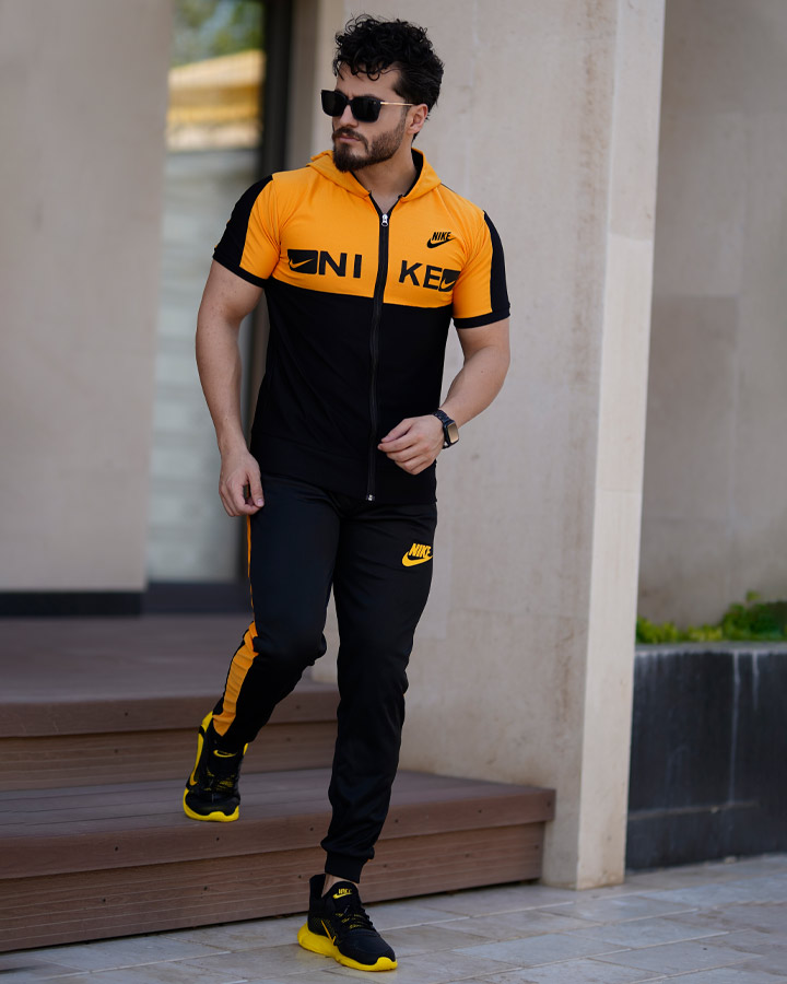 ست تیشرت و شلوار مردانه Nike مدلHero(زرد)