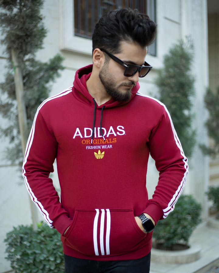 هودی مردانه Adidas مدل Karon (زرشکی)