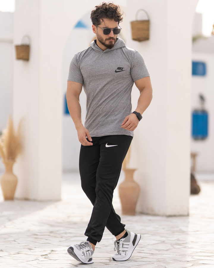 ست تیشرت شلوار مردانه Nike مدل OLES (طوسی)